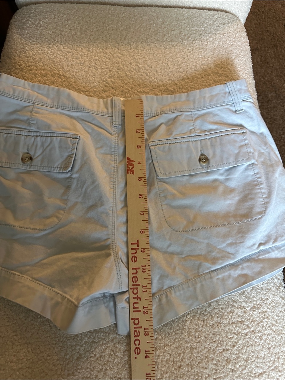 Old Navy Pale Blue Women's Cotton Blend Shorts - Picture 5 of 5